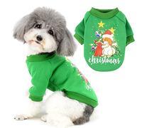 Zunea Manteau d'hiver pour Petit Chien Pull de Noël Chaud Chiot Chat Vêtement Noël Pull-Overs Gilet Temps Froid Veste Sweat pour Chihuahua Yorkshire Vert S