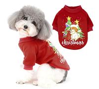 Zunea Manteau d'hiver pour Petit Chien Pull de Noël Chaud Chiot Chat Vêtement Noël Pull-Overs Gilet Temps Froid Veste Sweat pour Chihuahua Yorkshire Rouge S