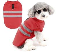Zunea Manteau réfléchissant pour chien de petite taille comme un garçon - Pour l'hiver et l'automne - Avec anneau de laisse - Doux et chaud - Pour temps froid, chihuahua, yorkshire, rouge, taille S