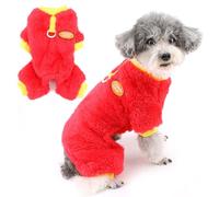 Zunea Pull d'hiver chaud en polaire moelleuse pour chiens de petite taille - Vêtements doux pour chiots - Pyjama avec anneau en D pour temps froid - Tenue de pyjama pour chihuahua, yorkshire