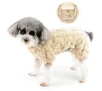 Zunea Pull en polaire pelucheuse pour chiens de petite taille, pull d'hiver avec anneau en D, vêtements doux et chauds pour chiots, vêtements pyjama, pulls XS/S taille pour animal domestique par temps