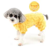 Zunea Pull en polaire pelucheuse pour chiens de petite taille, pull d'hiver pyjama avec anneau en D, vêtements doux et chauds pour chiots, vêtements pyjama, pulls XS/S pour animal domestique par temps