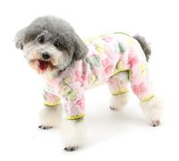 Zunea Pull en polaire pour chien de petite taille, vêtements d'hiver et d'automne pour chiots, combinaison avec joli motif papillon pour temps froid, tenue douce et chaude pour chihuahua taille XS/S,