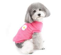 Zunea Pull-Overs pour Petit Chien Manteaux d'hiver en Polaire Chaude pour Chiot Chat Vêtement en Velours Doux et Confortable Animal Domestique Vêtements de Noël pour Chihuahua Rose Vif L