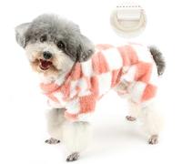 Zunea Pull pelucheux pour chien - Combinaison avec anneau en D pour petits chiens - Pyjama en polaire douce pour chiots - Vêtements d'hiver chaud pour temps froid - Tenue pour chihuahua, yorkshire -
