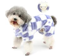 Zunea Pull pelucheux pour chien - Combinaison avec anneau en D pour petits chiens - Pyjama en polaire douce pour chiots - Vêtements d'hiver chaud pour temps froid - Tenue pour chihuahua, yorkshire,