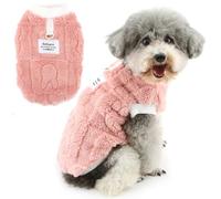 Zunea Pull pelucheux pour chien de petite taille XS/S - Pull d'hiver en polaire avec anneau en D - Doux et chaud - Pour temps froid - Rose - Taille XL