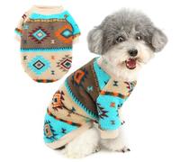 Zunea Pull pour chien de style ethnique pour petits chiens - Hiver thermique en polaire chaude - Doux et moelleux - Pour temps froid - Chihuahua - Vêtements pour animaux de compagnie - Style 5 M