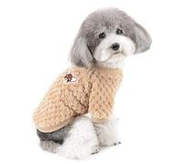 ZUNEA Pull pour Petit Chien/Chat Polaire Manteaux d'hiver Chaud Pull-Overs Animal de Compagnie Jumper Chiot Veste Chemise Sweat Vetement Chihuahua Yorkshire Marron XXL