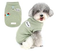 Zunea Pull tricoté pour chien de petite taille - Pour l'automne et l'hiver - Avec anneau pour laisse - Veste douce et chaude pour temps froid - Chihuahua, yorkshire - Vêtements pour animaux de