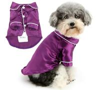 Zunea Pyjama à deux pattes pour chiens de petite taille - Vêtement de nuit en soie synthétique douce pour chiots - Vêtements de nuit à deux pattes - Tenue de fête pour chihuahua, yorkshire, animal