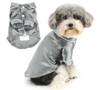 Zunea Pyjama à deux pattes pour chiens de petite taille - Vêtements de nuit en fausse soie douce pour chiots - Vêtements de nuit à deux pattes - Tenue de fête pour chihuahua, yorkshire, animal