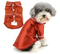 Zunea Pyjama à deux pattes pour chiens de petite taille - Vêtements de nuit en soie synthétique douce pour chiots - Vêtements de nuit à deux pattes - Tenue de fête pour chihuahua, yorkshire, animal