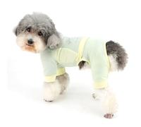 Zunea Pyjama d'été cool pour petits chiens - Vêtements pour chiots - Combinaison avec anneau en D - Pyjama doux et respirant - Vêtement de couchage pour animaux de compagnie - Vêtements pour chihuahua