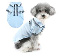 Zunea Pyjama en fausse soie pour chiens de petite et moyenne taille - Vêtement de couchage quotidien - Vêtement doux pour chiot - Chemise légère à deux pattes - Vêtements pour animaux de compagnie