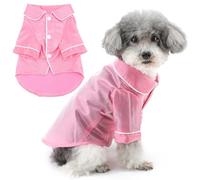 Zunea Pyjama en fausse soie pour chiens de très petite taille, vêtement de nuit à revers doux en satin scintillant à deux pattes, vêtement d'intérieur léger pour chiot, tenue de vacances, fête, usage