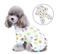 Zunea Pyjama pour chien de petite taille avec 4 pattes pour animal domestique - Vêtement de couchage pour chihuahua - Taille S