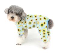 Zunea Pyjama pour chiens de très petite et petite taille - Vêtement en maille douce et respirante avec anneau en D - Combinaison d'été mignonne pour animaux de compagnie, chihuahua, yorkshire, tenue