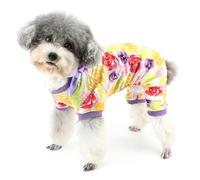 Zunea Valentine Pyjama pour chiens de très petite et petite taille - Vêtements de vacances - Costumes de vacances - Tenue de vacances - Tenues mignonnes et colorées à motifs de roses - Vêtements pour