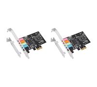 Zunedhys 2 cartes audio PCIe 5.1, PCI Surround 3D stéréo Audio avec haute performance sonore PC Carte son PC CMI8738