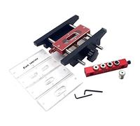 Zunedhys 2 En 1 Mortaise Tenon Gabarit Trou de Poche Gabarit Travail Du Bois Auto-Centre Goujon Gabarit Localisateur de Trou Adapté pour le Travail Du Bois Tenon en Vrac