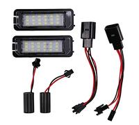 Zunedhys 2Pcs 12V LED Lampes LumiÈRe De Plaque D'immatriculation pour Golf 4 5 6 7 Feux De Plaque D'immatriculation De Voiture Accessoires ExtÉRieurs