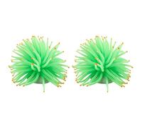 Zunedhys 2X Decoration D'Aquarium en Silicone Vert de Mer Ornement de Reservoir de Poissons