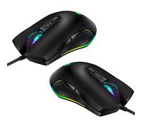 Zunedhys 2X USB C Type de Souris C Ergonomique Souris Filaire RVB Souris de Souris Optique