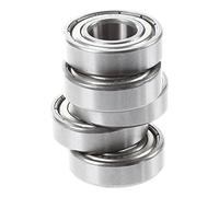 Zunedhys 6002Z Lot de 5 roulements à billes en métal blindé 15 x 32 x 9 mm Argenté