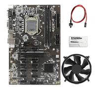 Zunedhys B250 BTC Carte mère de minage avec refroidissement CPU + ligne de commutation + graisse thermique 12 emplacements PCIE LGA1151 DDR4 DIMM SATA3.0 12 GPU