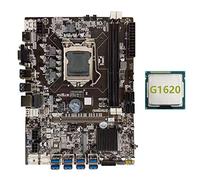 Zunedhys B75 BTC Mining Motherboard + G1620 CPU LGA1155 8XPCIE Adaptateur USB DDR3 MSATA B75 USB BTC Motherboard