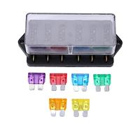 Zunedhys Boîte à fusibles 6 voies pour voiture avec lame de circuit + fusible gratuit