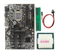 Zunedhys BTC B250 Carte mère pour minage 12 GPU LGA1151 + G4400 + DDR4 4G 2666 MHz Mémoire + Switch Line
