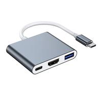 Zunedhys Câble adaptateur convertisseur de type C vers USB 3.0 + HD + MI+ USB 3.0 HD 1080p Type C Hub Station d'accueil
