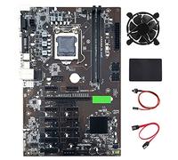 Zunedhys Carte mère B250 BTC Mining 12 cartes PCIE LGA1151 avec SSD 128 G + ventilateur de refroidissement + câble + câble commutateur compatible DDR4 VGA