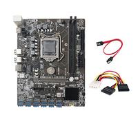 Zunedhys Carte mère B250C avec câble 4 broches vers + câble 12 PCIE vers USB 3.0 GPU Slot LGA1151 Support DDR4 RAM pour BTC