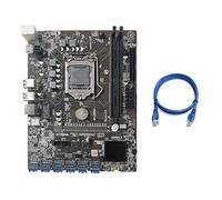 Zunedhys Carte mère B250C avec câble réseau RJ45 12 PCIE vers USB 3.0 GPU Slot LGA1151 Support DDR4 DIMM RAM pour BTC