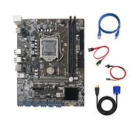 Zunedhys Carte mère B250C avec câble RJ45 + câble HD vers VGA + câble + câble de commutation 12 PCIE vers USB 3.0 GPU Slot LGA1151