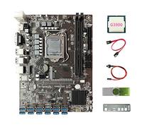 Zunedhys Carte mère B250C BTC Miner + Processeur G3900 + Clé USB 64G + Baffle + Câble + Câble Switch 12 USB 3.0 DDR4 LGA1151 pour ETH