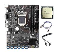 Zunedhys Carte mère B250C BTC Mining 12 USB 3.0 vers PCIE+G3900 CPU + câble de commutation + ligne LGA1151 DDR4 RAM SATA3.0+MSATA ETH
