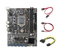 Zunedhys Carte mère B250C + câble 15 broches vers 6 broches + câble + câble commutateur 12 PCIE vers USB 3.0 GPU Slot LGA1151 DDR4 pour BTC