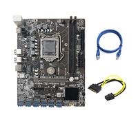 Zunedhys Carte mère B250C + câble 15 broches vers 6 broches + câble RJ45 12 PCIE vers USB 3.0 GPU Slot LGA1151 DDR4 pour BTC Mining