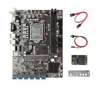 Zunedhys Carte mère B250C ETH Miner + SSD 128G + déflecteur + câble + câble Switch 12 PCIE vers USB 3.0 GPU Slot DDR4 LGA1151 pour minage