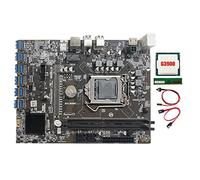 Zunedhys Carte mère B250C pour minage avec processeur G3900 + 1 x DDR4 8G 2666 MHz RAM + câble + câble commutateur 12 x PCIE vers carte USB 3.0