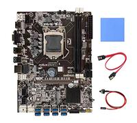 Zunedhys Carte mère B75 BTC Mining + Pad thermique + Câble + Câble Switch LGA1155 8XPCIE vers USB DDR3 B75 USB BTC