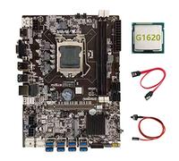 Zunedhys Carte mère B75 BTC Mining + Processeur G1620 + Câble + Câble Switch LGA1155 8XPCIE USB B75 Carte mère USB BTC
