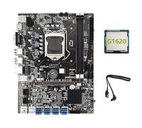 Zunedhys Carte mère B75 ETH Mining 8XPCIE Adaptateur USB + G1620 CPU + câble LGA1155 MSATA DDR3 B75 USB BTC