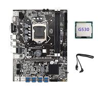 Zunedhys Carte mère B75 ETH Mining 8XPCIE Adaptateur USB + G530 CPU + câble LGA1155 MSATA DDR3 B75 USB BTC