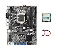 Zunedhys Carte mère B75 USB ETH Mining 8XPCIE Adaptateur USB + G1630 CPU + câble de commutation LGA1155 DDR3 MSATA B75