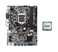Zunedhys Carte mère B75 USB ETH Mining 8XPCIE Adaptateur USB + G1630 CPU LGA1155 Support 2XDDR3 MSATA B75 Carte mère USB